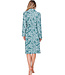 Donkergroene jacquard badstof ochtendjas Pretty Bamboo