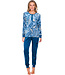 Dark blue velour long sleeved pyjama Paisley Art