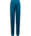 Donkerblauwe velours damespyjama lange mouwen Paisley Art