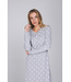 Grey nightdress with V-neck and long sleeves Paw Prints