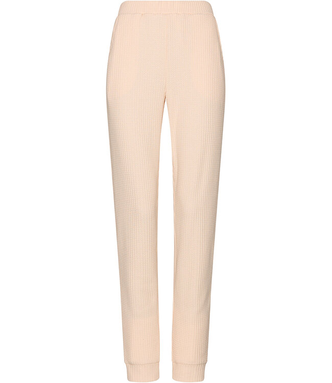Beige huispak ronde hals met boorden lange mouwen Soft Comfort