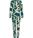 Dark green ladies pyjama with cuffs long sleeves Artistic Fashion