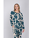 Dark green ladies pyjama with cuffs long sleeves Artistic Fashion