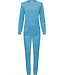 Blue jacquard terry long sleeved pyjama Diamond Dream