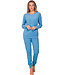 Blue jacquard terry long sleeved pyjama Diamond Dream