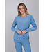 Blue jacquard terry long sleeved pyjama Diamond Dream