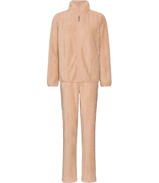 Pastunette Lichtbruin fleece jacquard huispak Herringbone Soft