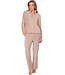 Lichtbruin fleece jacquard huispak Herringbone Soft