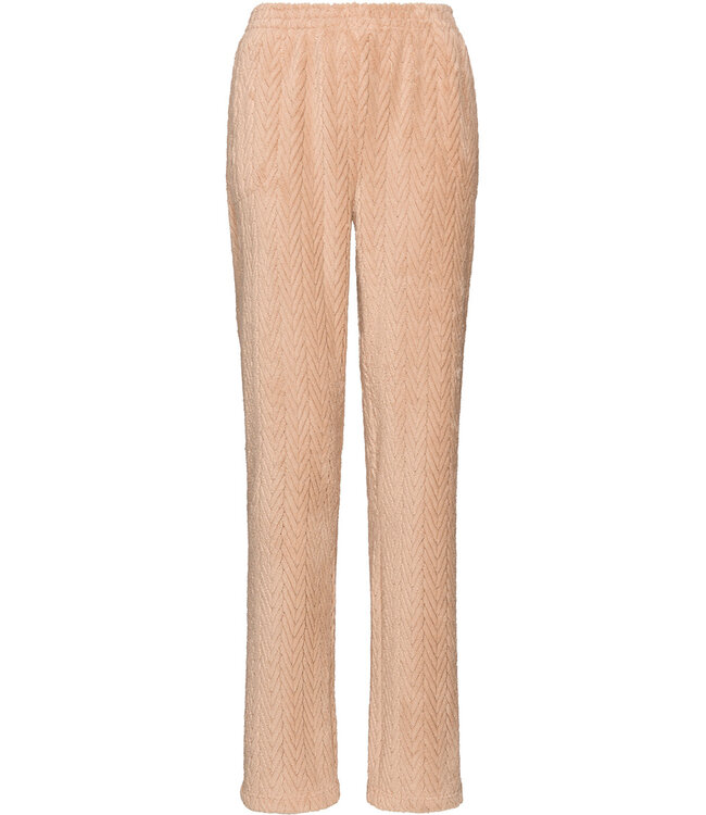 Lichtbruin fleece jacquard huispak Herringbone Soft