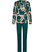 Pastunette Premium Donkergroene damespyjama knoopsluiting lange mouwen Artistic Fashion