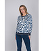 Dark blue velour long sleeved pyjama Flower Blooms