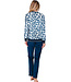 Dark blue velour long sleeved pyjama Flower Blooms