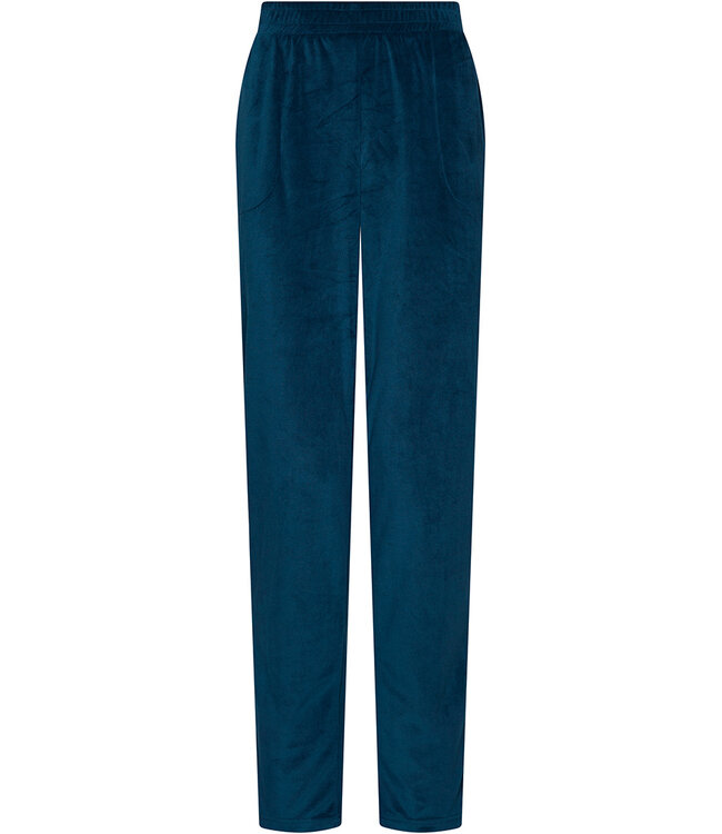 Dark blue velour long sleeved pyjama Flower Blooms