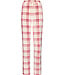 Gebroken wit damespyjama lange mouwen Soft Checks