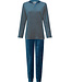 Pastunette Dark blue velour long sleeved pyjama Velvet Stripes