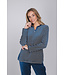 Dark blue velour long sleeved pyjama Velvet Stripes