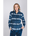 Donkerblauw fleece huispak met rits Nordic Beauty