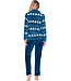 Donkerblauw fleece huispak met rits Nordic Beauty