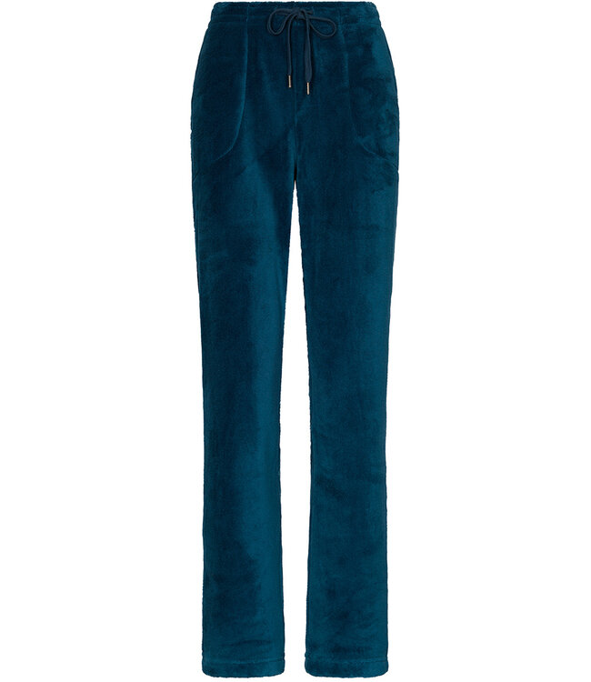 Donkerblauw fleece huispak met rits Nordic Beauty