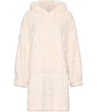 MyRebelle Off-white fleece jacquard snuggle hoodie True Love