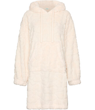 MyRebelle Off-white snuggle hoodie van fleece jacquard True Love