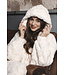Off-white fleece jacquard snuggle hoodie True Love