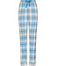 Blue cotton flannel pyjama full button Trendy Check
