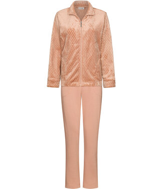 Pastunette Premium Lichtbruin huispak met rits fleece bovenstuk Soft Comfort