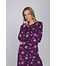 Dark purple fleece nightdress with long sleeves Fabulously Starry