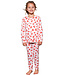 Light pink fleece girls pyjama with long sleeves True Love