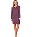 Luxe donkerpaars modal nachthemd lange mouwen Soft Purple Art