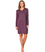 Luxury dark purple modal long sleeved nightdress Soft Purple Art