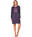 Dark grey organic cotton nightdress Paw Prints