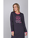 Dark grey organic cotton nightdress Paw Prints