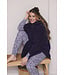 Dark purple fleece morning gown with hood Winter Soft