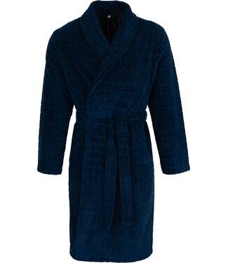 Pastunette for Men Dark blue jacquard terry men's morning gown Trendy Blocks