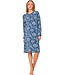 Dark blue cotton interlock nightdress Winter Flower
