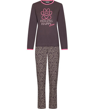 MyRebelle Dark grey organic cotton pyjama Paw Prints