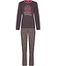 Donkergrijze pyjama van bio-katoen Paw Prints