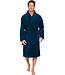 Donkerblauwe fleece heren ochtendjas Modern Man