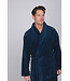 Donkerblauwe fleece heren ochtendjas Modern Man