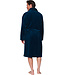Donkerblauwe fleece heren ochtendjas Modern Man