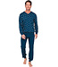 Donkerblauwe katoenen heren pyjama met katoenen broek Forest Check