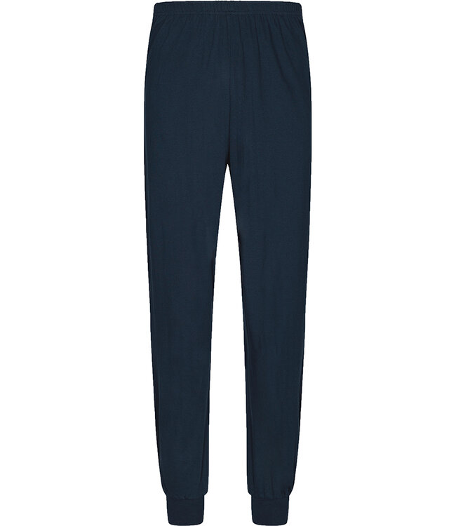 Donkerblauwe katoenen heren pyjama met katoenen broek Forest Check