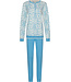 Blue cotton interlock long sleeved pyjama Vintage Paisley