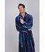 Dark blue fleece men's morning gown Modern Stripe