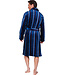 Dark blue fleece men's morning gown Modern Stripe