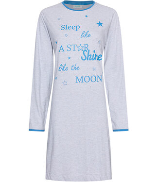MyRebelle Blue cotton nightdress with long sleeves Shining Stars