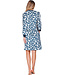 Dark blue velour long sleeved nightdress Flower Blooms
