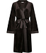 Pastunette Premium Luxury black velours kimono with cuffs long sleeves Chic Black Beauty